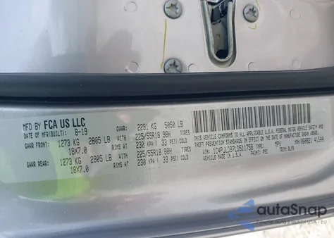 2020 Jeep Cherokee Limited Fwd z USA, uszkodzony, nr VIN 1C4PJLDB7LD511758